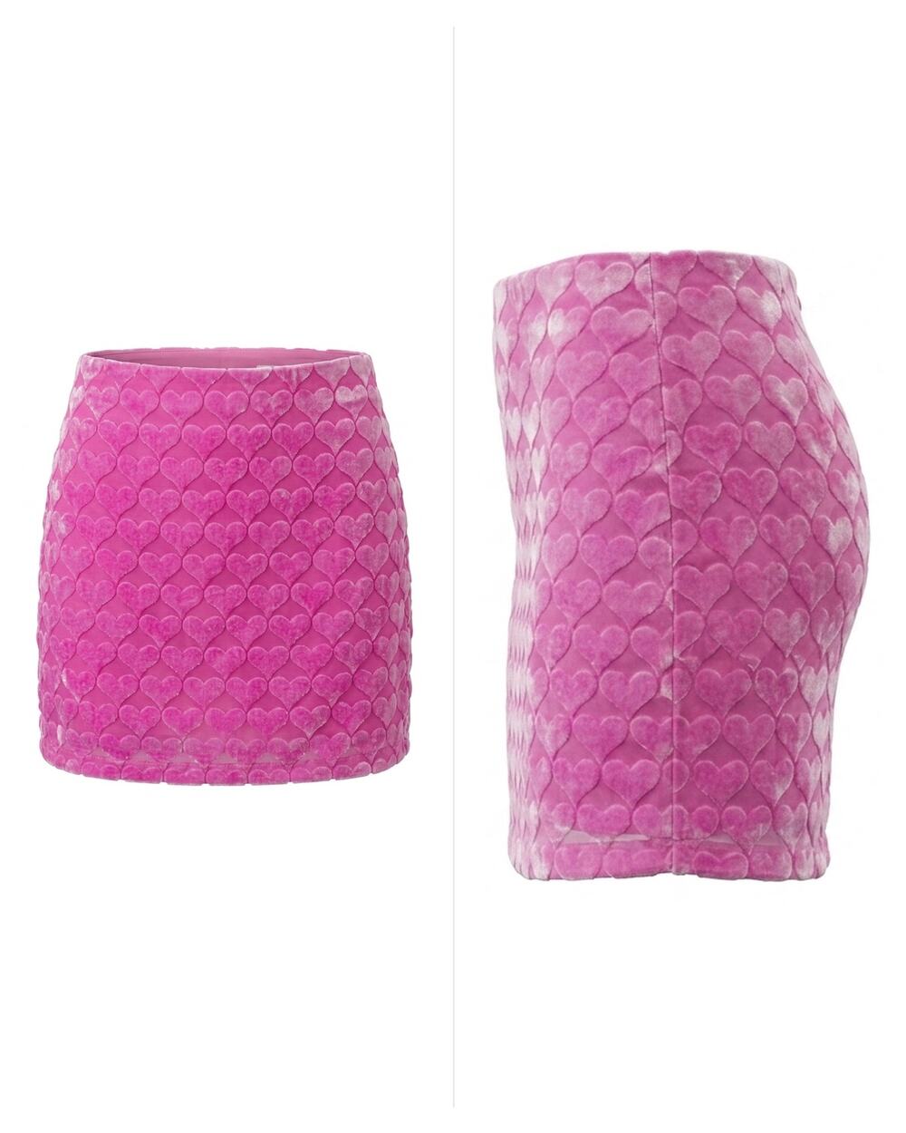 NWT Cupcakes and Cashmere Velvet Heart Textured Mini Skirt Women Size 6